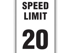 SPEED LIMIT 20 SIGN